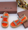 Women's Open-Toe Sandals in Various Colors with Velcro Strap and Square Head Design, Sizes 36-43