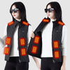 Heated Women's Vest with Smart Charging - Black or Khaki - Nylon - Slim Fit - Sizes M to 6XL