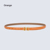 Stylish Women's Double-Ring Genuine Leather Belt
