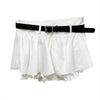 Chic White Ruffled Polyester Skirt - Elegant & Versatile Women's Fashion