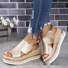 Stylish Plus Size Crocodile Platform Sandals in Gold Tone - Women's Fashion Footwear for Casual Style