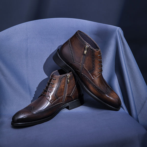 Men's Leather Chelsea Boots for Business Attire - Martin Style, Anti-Skid, Breathable, Comfortable, Sizes 37-44.
