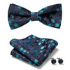 Elegant 3-Pc Floral Bow Tie Set for Men's Formal Wear