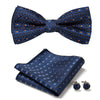 Elegant Men's Floral Bow Tie Set - Handmade Polyester Accessories