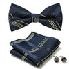 Elegant 3-Pc Floral Bow Tie Set for Men's Formal Wear