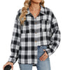 Trendy Striped Plaid Shirt Coat in Bold Tones, High-Quality Cotton, Long Sleeve - Versatile Fashion Piece in Bold Colors