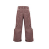 Chic Double-Layer Suit Pants with Metal Button Detail in Polyester-Cotton Blend