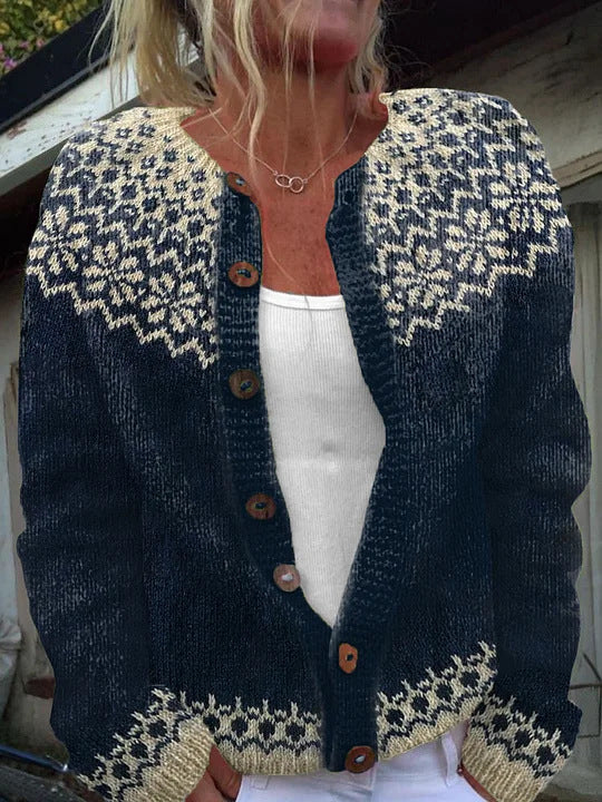 Stylish Warm Single-breasted Winter Totem Cardigan Sweater