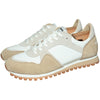 Premium Mesh Panel Low-Top Beige Sneakers for Men - Lace-up Casual Shoes with Mesh Panel, Flat Heel. Stylish and Comfortable Men's Footwear in Beige.