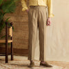 High-Waist Men's Casual Pants in Lyocell Cotton Blend, Khaki/Brown, Lightweight & Stylish, Men's Trousers, Urban Fashion
