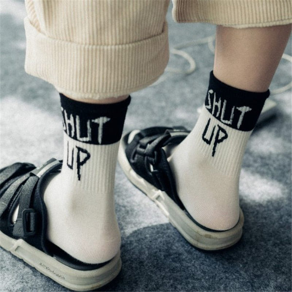 Unisex Cotton Socks - Harajuku Street Style, Couples' Fit & Comfortable