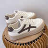 Women's Retro Casual Sports Shoes - Color-Matching Platform Sneakers, Lace-Up Design