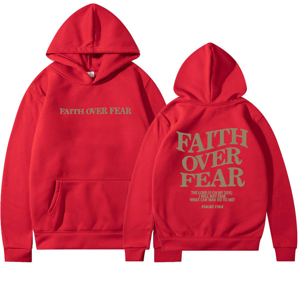Inspirational "Faith Over Fear" Christian Unisex Hoodie