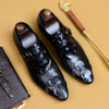 Elegant Men's Leather Business Shoes - Black or Brown, Pointed Design, Various Sizes. Classic sophistication for professional attire.