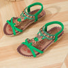 Women's Rhinestone Flower Flat Sandals in Multiple Sizes and Colors