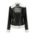 Women's Fleece Leather Jacket with Fur Collar - Trendy Colors, Large Size Range