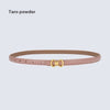 Stylish Women's Double-Ring Genuine Leather Belt