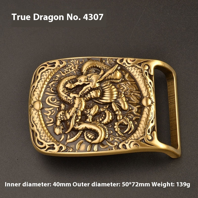 Pure Brass Belt Buckle Outer Wear Smooth Buckle Plate Pant Belt Buckle Accessories Female Belt Buckle Brass Belt Buckle