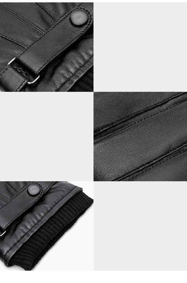 Men's Warm Sheepskin Padded Winter Gloves - Frostbite Defender, Luxury Men's Leather Accessories