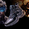 Men's warm mountaineering shoes with frenulum closure, practical design, and moderate heel height. Available in sizes 39-46, ideal for winter exploration.