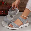 Chic Plus Size Fish Mouth Platform Sandals in Black - Breathable Mesh, Rubber Sole, Summer Style - Sizes 36-43
