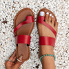 Plus-Size Slip-On Sandals in White - Women's Casual Comfort Footwear