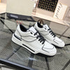 Men's Leather Casual Breathable Sneakers - Winter Comfort Lace-up Shoes, Black White Color Option