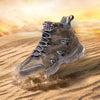 Men's Warm Outdoor Mountaineering Shoes in Black - High Top Leisure Footwear for Winter Exploration, Sizes 39-46