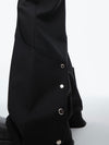 Chic Double-Layer Suit Pants with Metal Button Detail, Loose Fit Full-Length Men's Fashion Pants