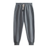 Men's Fleece-Lined Drawstring Sweatpants in Classic Black for Warmth & Comfort - M, L, XL, XXL, XXXL
