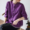 Bohemian Linen Cardigan with Vintage Embroidery in Various Colors