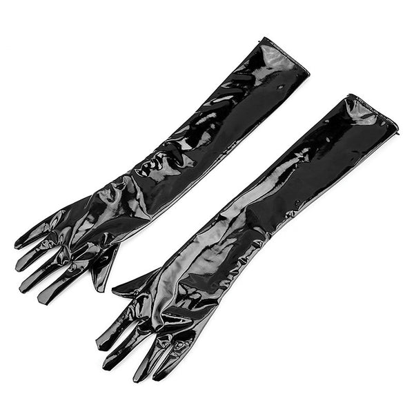 Black Leather Performance Gloves for Pole Dancing & Bars, High Elasticity, Durable Grip, Black Color-Elegance & Comfort