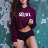 Women's Activewear Hoodie: Crop Top, Letter Print, Long Sleeve - Trendy Polyester Blend Street Style.