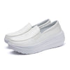 Chic Women's Wedge Platform Shoes - Black, Red, White and Yellow - Comfortable PU Mid Heels - All-Season Fashion - Sizes 35-42