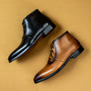 Classic British-Style Men's Business Boots in Fashion Black - Genuine Leather Goodyear Vintage Design