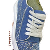Women's Plus Size Lace-Up Sport Shoes with Rhinestone Detailing in Black, Blue, White, or Red