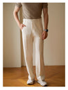 Men's Lightweight Straight-Cut Casual Pants - Stylish & Versatile - Apricot, Black, White, Brown - Sizes 28-36
