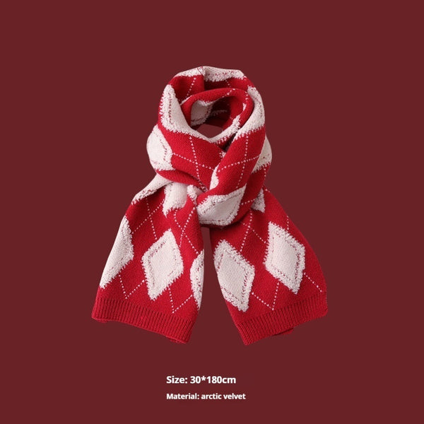 Warm & Cozy Winter Plaid Wool Scarf - Ideal New Year Gift for Couples
