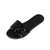 Glamorous Sequined Flat Slippers in Synthetic Leather for Women - Lightweight & Stylish Plus Size Footwear
