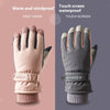 Winter Fleece-Lined Gloves for Outdoor Activities, Thermal Cotton Gloves, Free Size, Mountain Climbing & Biking Gear