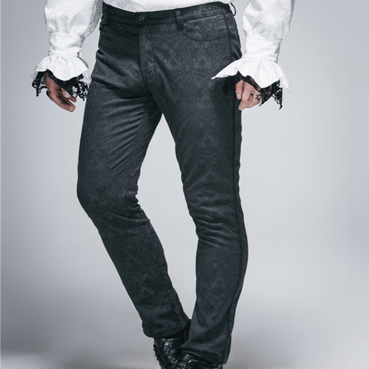 Men's Gothic Fashion Straight Waist Casual Pants