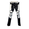 Slim-fit Black Sheepskin Leather Zip Trousers for Men - Avant Garde Style