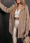 Stylish zip-up hooded jacket in diverse sizes, drawstring belt, polyester fabric - Ladies fashion statement.