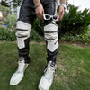 Slim-fit Sheepskin Leather Zip Trousers for Men in Black and White option