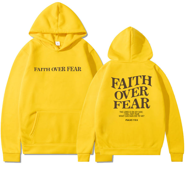 Inspirational "Faith Over Fear" Christian Unisex Hoodie