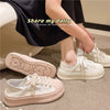 Stylish white and pink shell shoes, versatile and comfy for all occasions, PU lining, durable rubber sole, adjustable straps, perfect fit