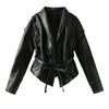 Retro Style Chic Faux Leather Women's Jacket in Vibrant Colors
