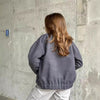 Chic Stand-up Collar Long Sleeve Coat in Lead Gray - Versatile Fashion Jacket