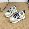 Cushioned Running Sports Shoes with Mesh Material in Beige or Khaki, Low-Top Design, Medium Heel, Flat Sole - Various Sizes
