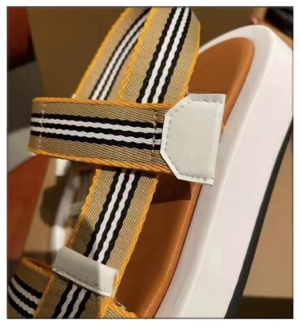Women's Open-Toe Sandals with Velcro Strap in Vibrant Colors